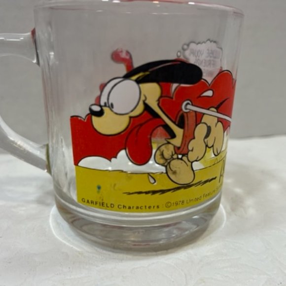 Garfield Use Your Friends Wisely Glass Coffee Tea Mug McDonalds 1978 Jim Davis - Picture 3 of 12